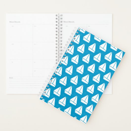 Light Blue Sailboat Patroon Planner (Display)
