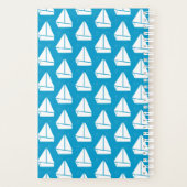 Light Blue Sailboat Patroon Planner (Achterkant)