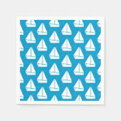 Light Blue Sailboat Patroon Servet (Voorkant)