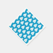 Light Blue Sailboat Patroon Servet (Hoek)