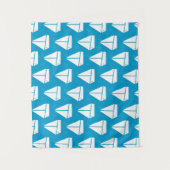 Light Blue Sailboat Patroon Wandkleed (Voorkant)