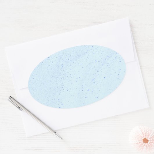 Light Blue Sand Ovale Sticker (Envelop)