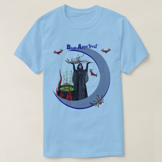 Light Blue Scariest Times Unisex Halloween T-shirt (Design voorkant)