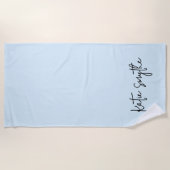 Light Blue-scriptnaam Schattige Strandlaken (Voorkant)
