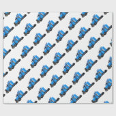 Light Blue Semi Truck in Three Quarter Uitzicht Cadeaupapier (Vlak)