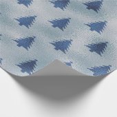 Light Blue Silent Night-kerstboom Cadeaupapier (Hoek)