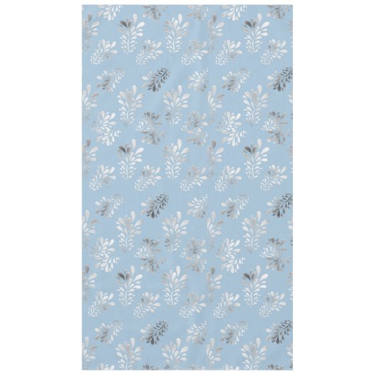 Light Blue & Silver Modern Pattern Tablecloth Tafelkleed (Voorkant)