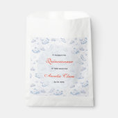 Light Blue Silver Princess Quinceanera Birthday Bedankzakje (Voorkant)