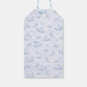 Light Blue Silver Princess Quinceanera Birthday Cadeaulabel (Achterkant)