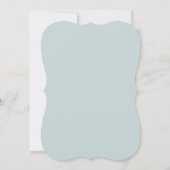 Light Blue Simple Elegant Monogram Weddenschap Kaart (Achterkant)