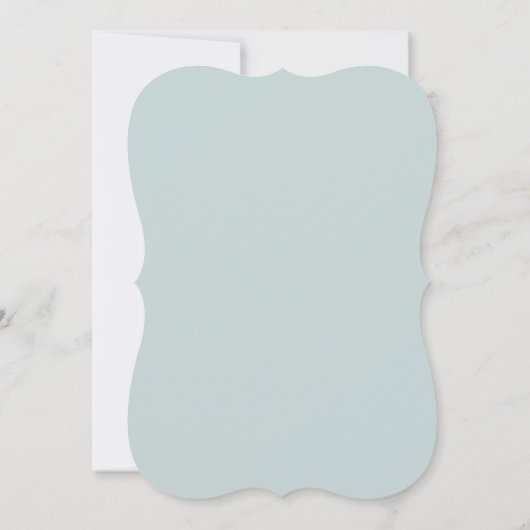Light Blue Simple Elegant Monogram Weddenschap Kaart (Achterkant)