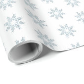 Light Blue Snowflake gift Cadeaupapier (Rol Hoek)