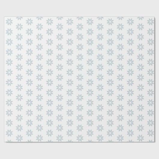 Light Blue Snowflake gift Cadeaupapier (Vlak)