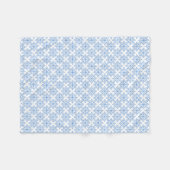 Light Blue Snowflake Pattern Fleece Blanket Deken (Voorkant (Horizontaal))