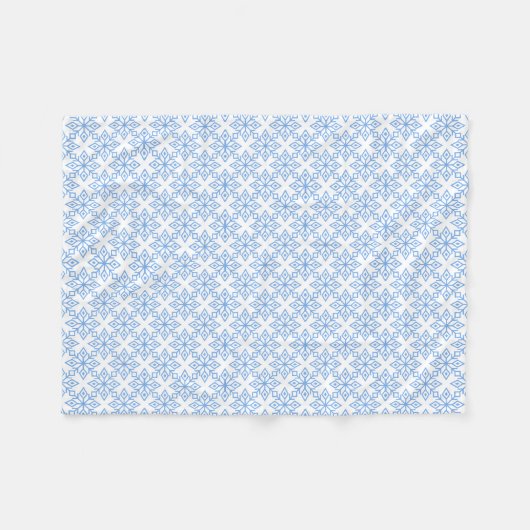 Light Blue Snowflake Pattern Fleece Blanket Deken (Voorkant (Horizontaal))