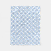 Light Blue Snowflake Pattern Fleece Blanket Deken (Voorkant)