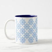 Light Blue Snowflake Pattern Mok (Links)