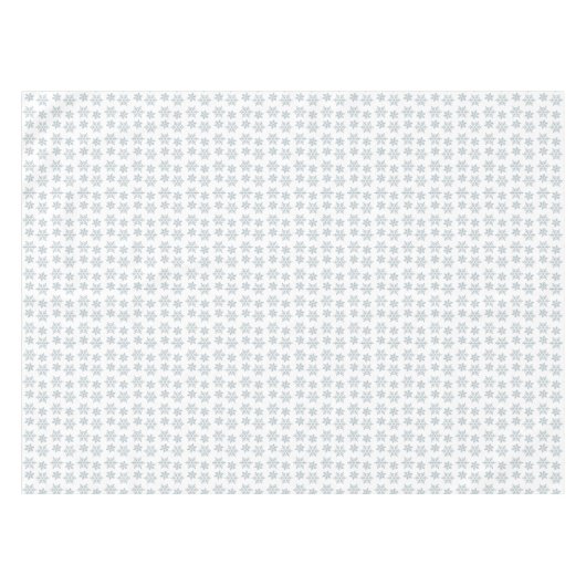 Light Blue Snowflake Pattern op White Tafelkleed (Voorkant (Horizontaal))
