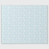 Light Blue Snowflakes kerstfeestdag Cadeaupapier (Vlak)