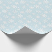 Light Blue Snowflakes kerstfeestdag Cadeaupapier (Hoek)