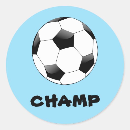 Light Blue Soccer Champ Stickers (Voorkant)