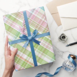 Light Blue Soft Green Blush Pink Pset Art Patroon Cadeaupapier