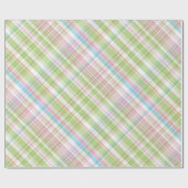 Light Blue Soft Green Blush Pink Pset Art Patroon Cadeaupapier (Vlak)