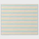 Light Blue Soft Green Blush Pink Striptern Cadeaupapier (Vlak)