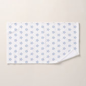 Light Blue Star Pattern op Navy Blue & White Bad Handdoek (Handdoek)