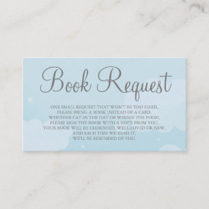 Light Blue Star Sky Book Request Kaart Visitekaartje
