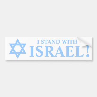 Light Blue Star van David Pro Ik sta bij Israël Bumpersticker