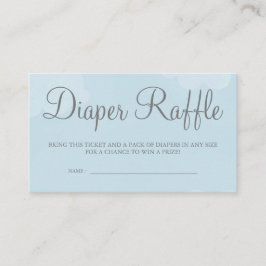 Light Blue Starry Sky Diaper Raffle Card Tickets Informatiekaartje