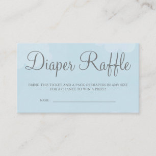 Light Blue Starry Sky Diaper Raffle Card Tickets Informatiekaartje