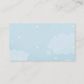 Light Blue Starry Sky Diaper Raffle Card Tickets Informatiekaartje (Achterkant)