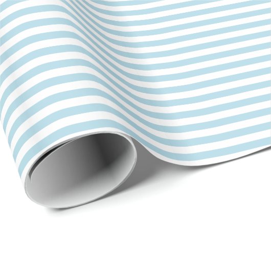 Light Blue Striped Patroon Cadeaupapier (Rol Hoek)