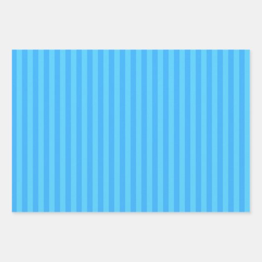Light Blue Stripes Inpakpapier Vel (Voorkant 2)