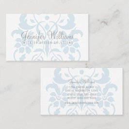 Light Blue Subtle Damask Visitekaartje