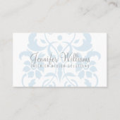 Light Blue Subtle Damask Visitekaartje (Voorkant)