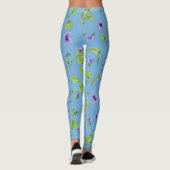 Light Blue Summer Leggins met Violet Leggings (Achterkant)