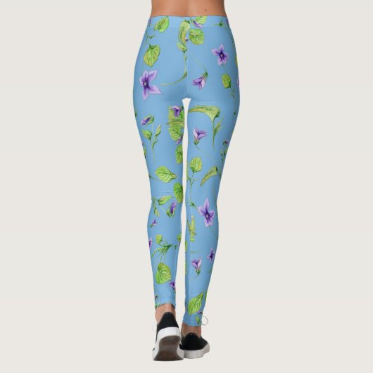 Light Blue Summer Leggins met Violet Leggings (Achterkant)