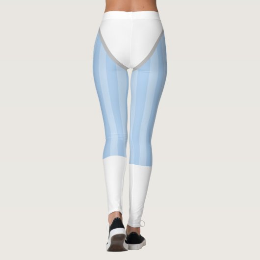Light Blue Super Hero Halloween Costume Leggings (Achterkant)