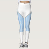 Light Blue Super Hero Halloween Costume Leggings (Voorkant)