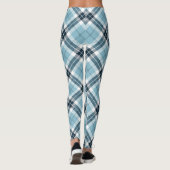 Light Blue tartan Pset Scottish Argyle Pattern Leggings (Achterkant)
