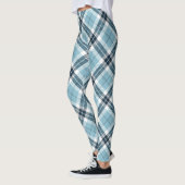 Light Blue tartan Pset Scottish Argyle Pattern Leggings (Links)
