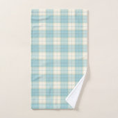 Light Blue Tartan, speciaal gepersonaliseerd Monog Bad Handdoek (Handdoek)