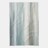 Light Blue Teal Gray Brown Abstract Stripe Theedoek (Verticaal)