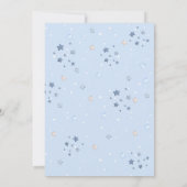 Light Blue Teddy Bear Hot Air Ballon Baby shower Kaart (Achterkant)