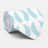 Light blue tie with raindrop pattern stropdas (Opgerold)