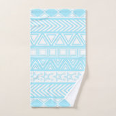 Light Blue Tribal Design Bad Handdoek (Handdoek)