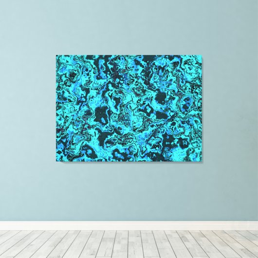 Light Blue Turquoise Canvas Afdruk (Insitu (Houten vloer))